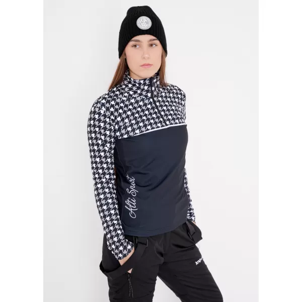  Női funkcionális Thermo pulóver prémium ALTISPORT VOJ/ALW048TER03 FEKETE -FEHÉR 