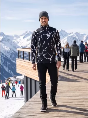 Férfi funkcionális Thermo pulóver prémium ALTISPORT VOJ/ALM052TER03 FEKETE