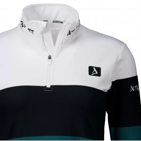  Női funkcionális Thermo pulóver prémium ALTISPORT VOJ/ALW051TER03 FEHÉR -ZÖLD 