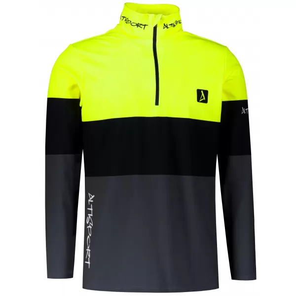  Férfi funkcionális Thermo pulóver prémium ALTISPORT VOJ/ALM051TER03 NEON SÁRGA/SZÜRKE 