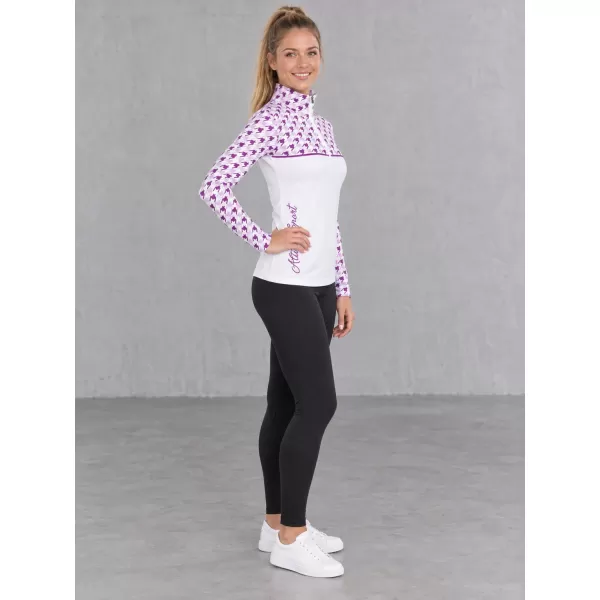  Női funkcionális Thermo pulóver prémium ALTISPORT VOJ/ALW048TER03 FEHÉR/LILA 