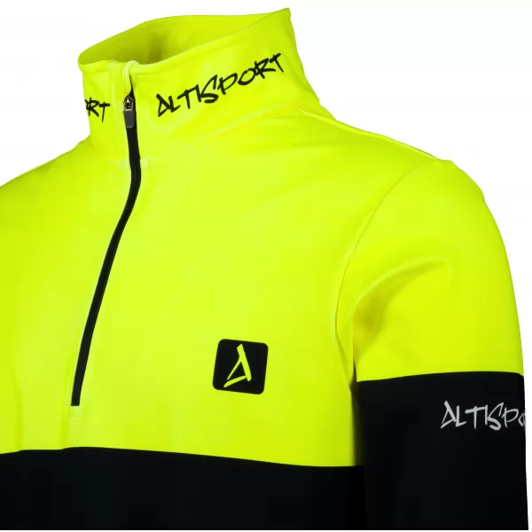  Férfi funkcionális Thermo pulóver prémium ALTISPORT VOJ/ALM051TER03 NEON SÁRGA/SZÜRKE 