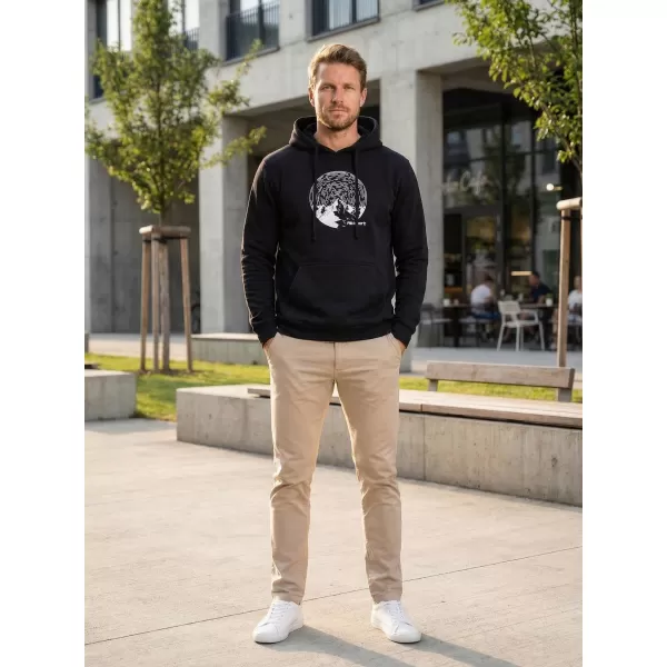  Férfi pulóver ALTISPORT ALM172JN796 FEKETE -FEHÉR 