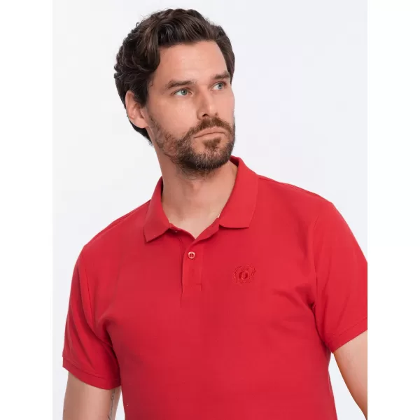  Mens t -phirt gallérral OMBRE S1374 PIROS 