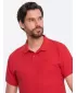 Mens t -phirt gallérral OMBRE S1374 PIROS