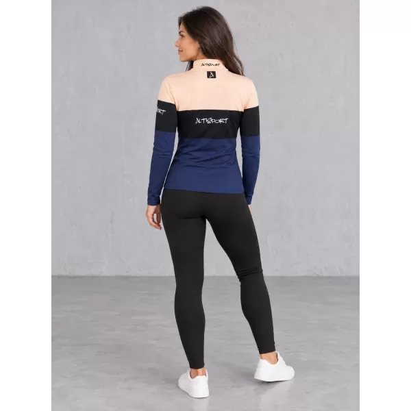  Női funkcionális Thermo pulóver prémium ALTISPORT VOJ/ALW051TER03 NARANCSSÁRGA/KÉK 