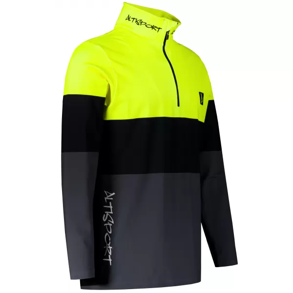  Férfi funkcionális Thermo pulóver prémium ALTISPORT VOJ/ALM051TER03 NEON SÁRGA/SZÜRKE 