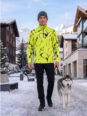 Férfi funkcionális Thermo pulóver prémium ALTISPORT VOJ/ALM052TER03 NEONZÖLD