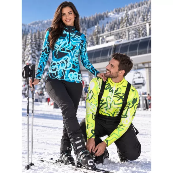  Női funkcionális Thermo pulóver prémium ALTISPORT VOJ/ALW054TER03 FEKETE -BLUE 