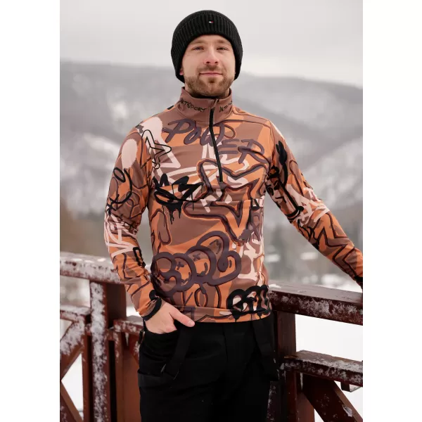  Férfi funkcionális Thermo pulóver prémium ALTISPORT VOJ/ALM054TER03 BARNA 