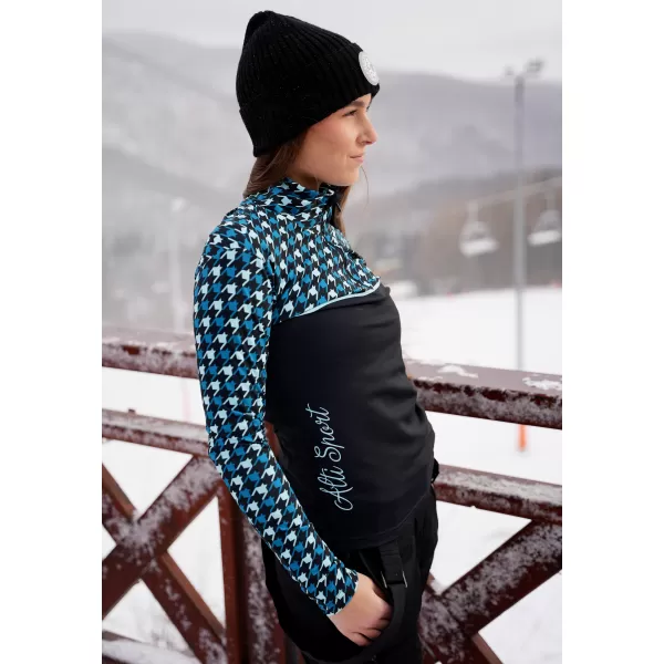  Női funkcionális Thermo pulóver prémium ALTISPORT VOJ/ALW048TER03 FEKETE -BLUE 