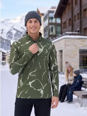 Férfi funkcionális Thermo pulóver prémium ALTISPORT VOJ/ALM052TER03 KHAKI