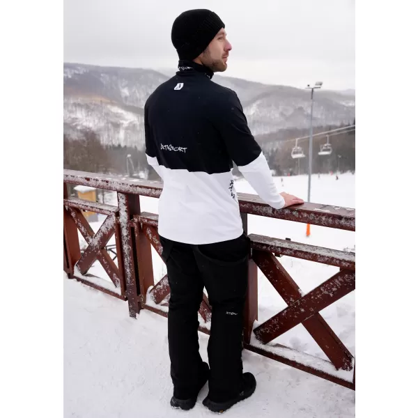  Férfi funkcionális Thermo pulóver prémium ALTISPORT VOJ/ALM051TER03 FEKETE -FEHÉR 