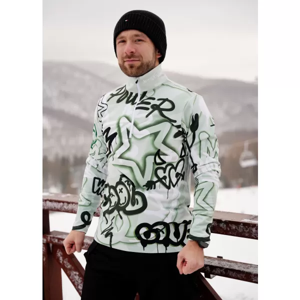  Férfi funkcionális Thermo pulóver prémium ALTISPORT VOJ/ALM054TER03 ZÖLD 