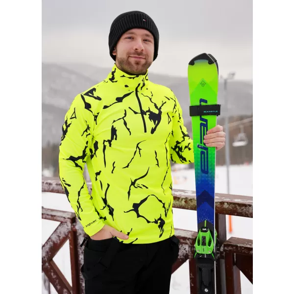  Férfi funkcionális Thermo pulóver prémium ALTISPORT VOJ/ALM052TER03 NEONZÖLD 