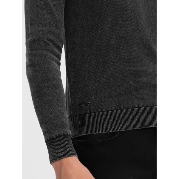  Férfi pulóver OMBRE OM-SWOS-0108 FEKETE 
