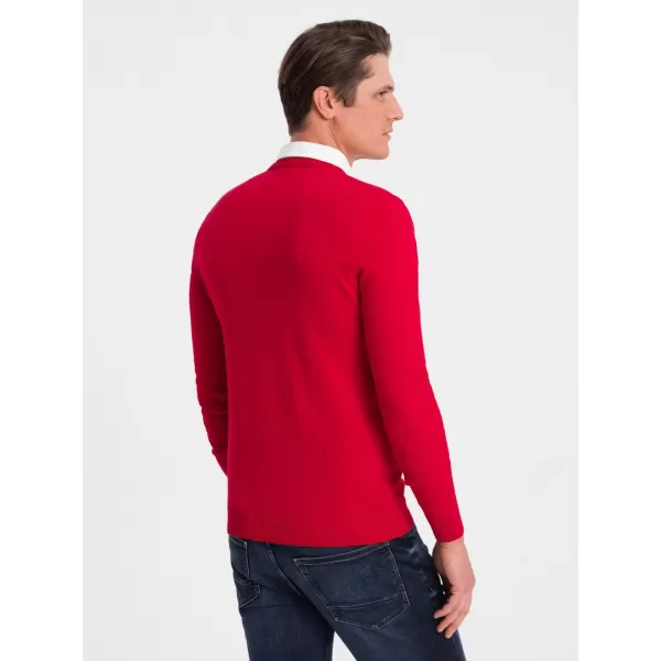 Férfi pulóver OMBRE OM-SWSW-0102 PIROS 