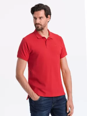 Mens t -phirt gallérral OMBRE S1374 PIROS