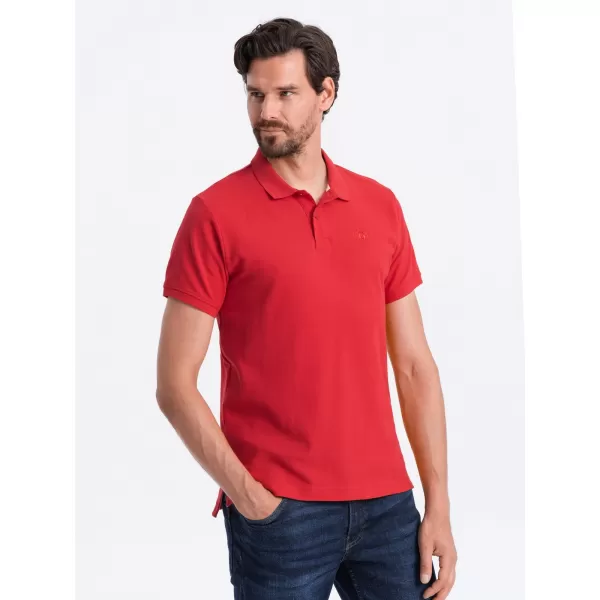  Mens t -phirt gallérral OMBRE S1374 PIROS 