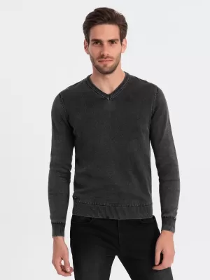 Férfi pulóver OMBRE OM-SWOS-0108 FEKETE