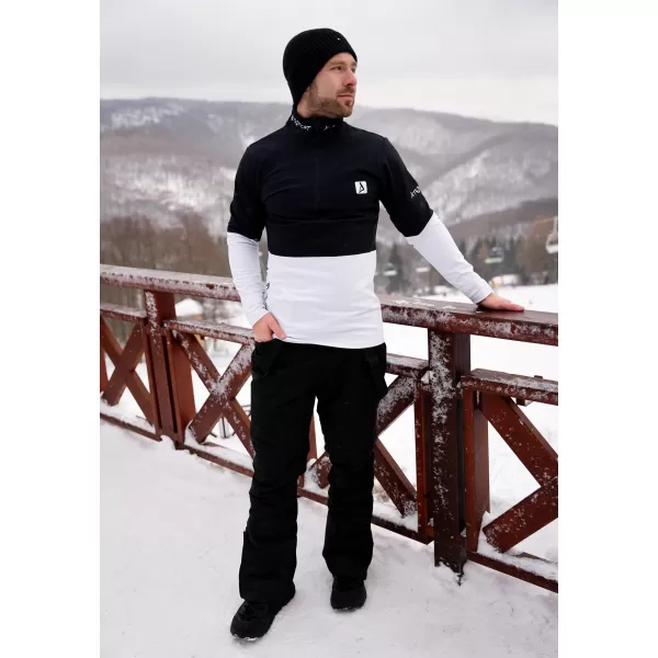  Férfi funkcionális Thermo pulóver prémium ALTISPORT VOJ/ALM051TER03 FEKETE -FEHÉR 