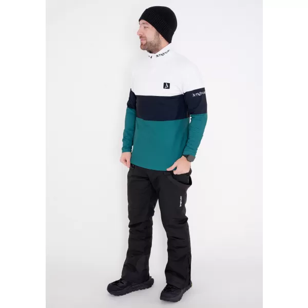 Férfi funkcionális Thermo pulóver prémium ALTISPORT VOJ/ALM051TER03 FEHÉR -ZÖLD 