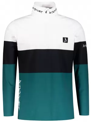 Férfi funkcionális Thermo pulóver prémium ALTISPORT VOJ/ALM051TER03 FEHÉR -ZÖLD