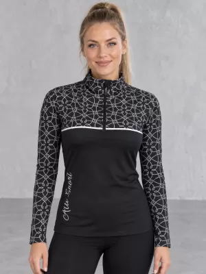 Női funkcionális Thermo pulóver prémium ALTISPORT VOJ/ALW053TER03 FEKETE -FEHÉR