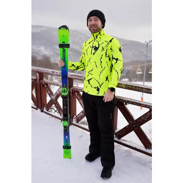  Férfi funkcionális Thermo pulóver prémium ALTISPORT VOJ/ALM052TER03 NEONZÖLD 