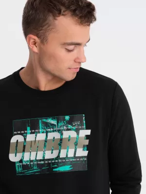 Férfi pulóver OMBRE OM-SSPS-0156 FEKETE