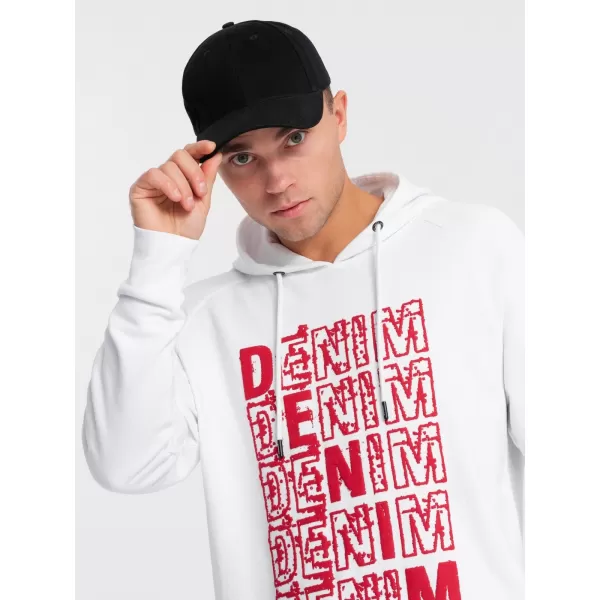  Férfi pulóver OMBRE OM-SSPS-0158 FEHÉR 