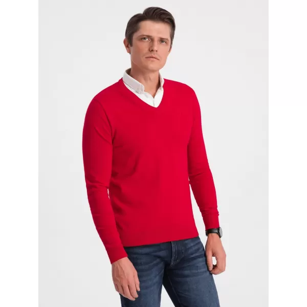  Férfi pulóver OMBRE OM-SWSW-0102 PIROS 