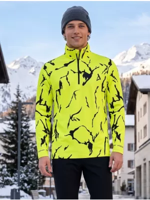 Férfi funkcionális Thermo pulóver prémium ALTISPORT VOJ/ALM052TER03 NEONZÖLD