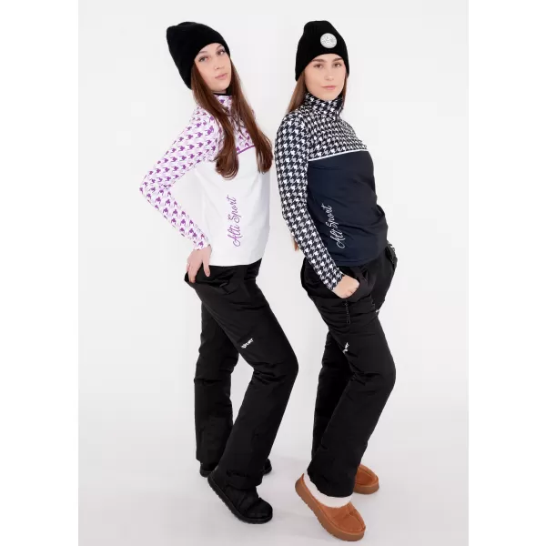  Női funkcionális Thermo pulóver prémium ALTISPORT VOJ/ALW048TER03 FEKETE -FEHÉR 