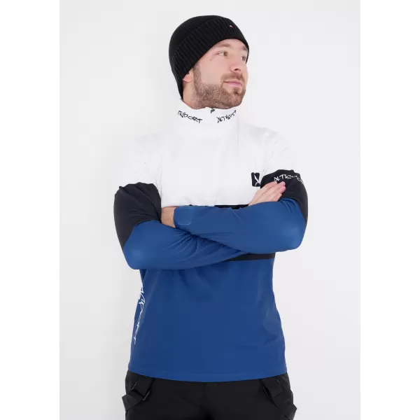  Férfi funkcionális Thermo pulóver prémium ALTISPORT VOJ/ALM051TER03 FEHÉR -BLUE 