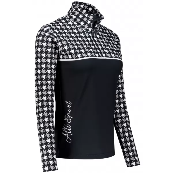  Női funkcionális Thermo pulóver prémium ALTISPORT VOJ/ALW048TER03 FEKETE -FEHÉR 