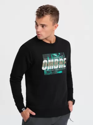Férfi pulóver OMBRE OM-SSPS-0156 FEKETE