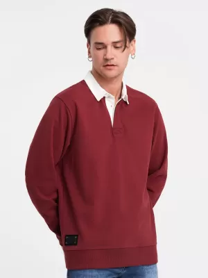 Férfi pulóver OMBRE OM-SSNZ-0132 GESZTENYEBARNA