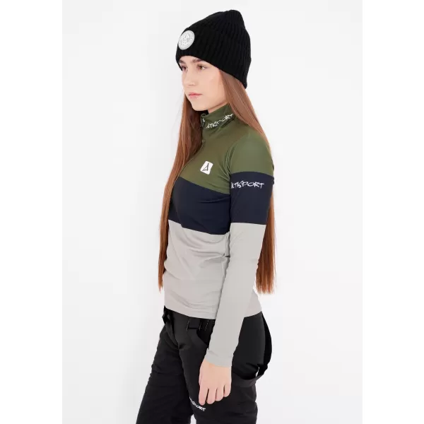  Női funkcionális Thermo pulóver prémium ALTISPORT VOJ/ALW051TER03 KHAKI 