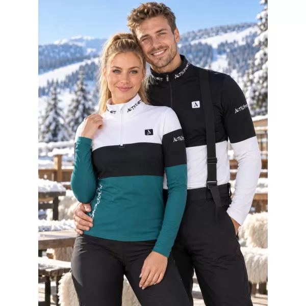  Női funkcionális Thermo pulóver prémium ALTISPORT VOJ/ALW051TER03 FEHÉR -ZÖLD 