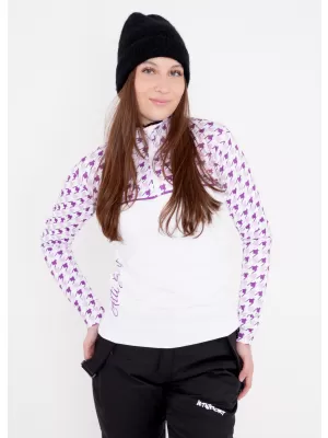 Női funkcionális Thermo pulóver prémium ALTISPORT VOJ/ALW048TER03 FEHÉR/LILA