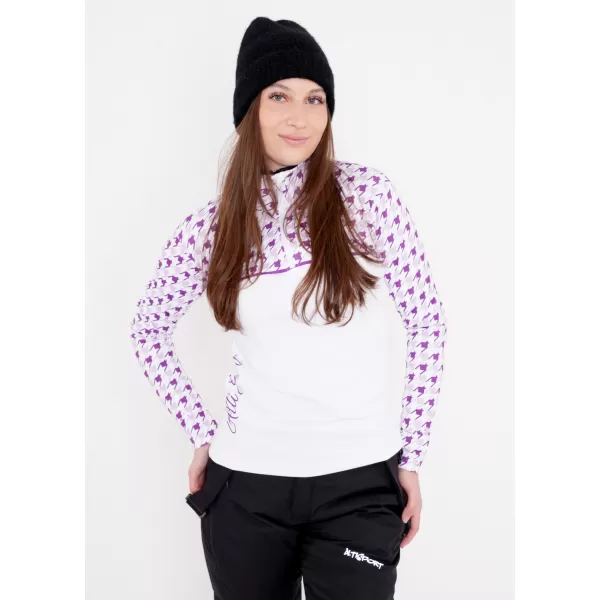  Női funkcionális Thermo pulóver prémium ALTISPORT VOJ/ALW048TER03 FEHÉR/LILA 