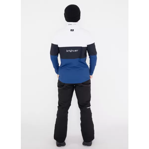  Férfi funkcionális Thermo pulóver prémium ALTISPORT VOJ/ALM051TER03 FEHÉR -BLUE 