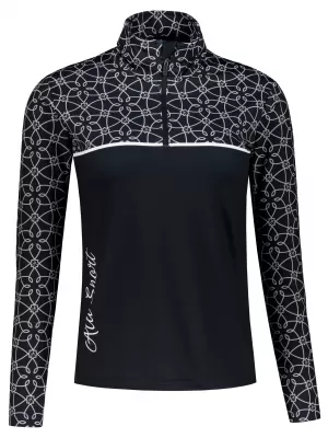 Női funkcionális Thermo pulóver prémium ALTISPORT VOJ/ALW053TER03 FEKETE -FEHÉR