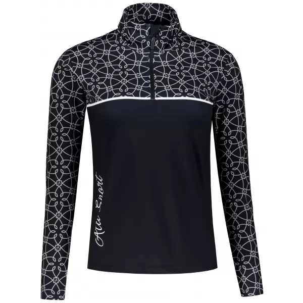 Női funkcionális Thermo pulóver prémium ALTISPORT VOJ/ALW053TER03 FEKETE -FEHÉR 