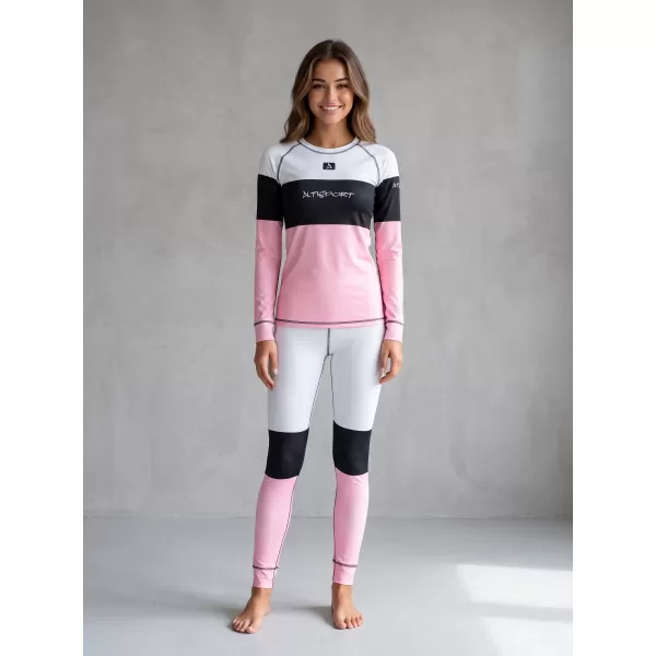  Női funkcionális termo nadrág prémium ALTISPORT VOJ/ALW051TER02 FEHÉR -PINK 