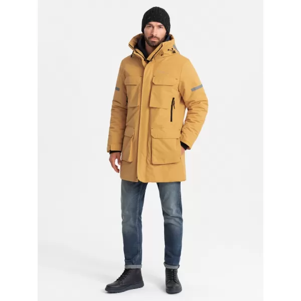  Kabát OMBRE OM-JALJ-0169 SÁRGA 