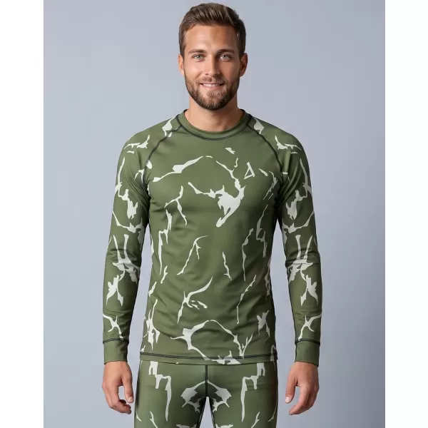  Férfi funkcionális termo t -phirt hosszú ujjú prémiummal ALTISPORT VOJ/ALM052TER01 KHAKI 