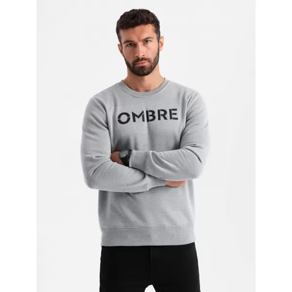  Férfi pulóver OMBRE OM-SSPS-0181 SZÜRKE MELANGE 
