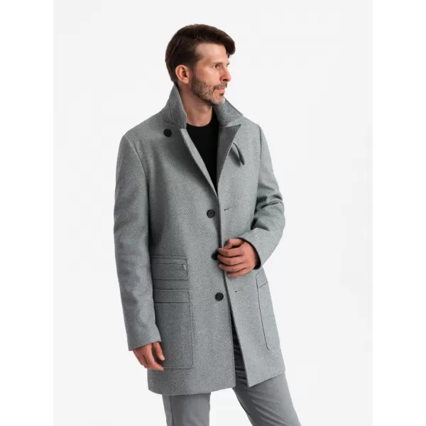  Férfi kabát OMBRE OM-COWC-0108 SZÜRKE 